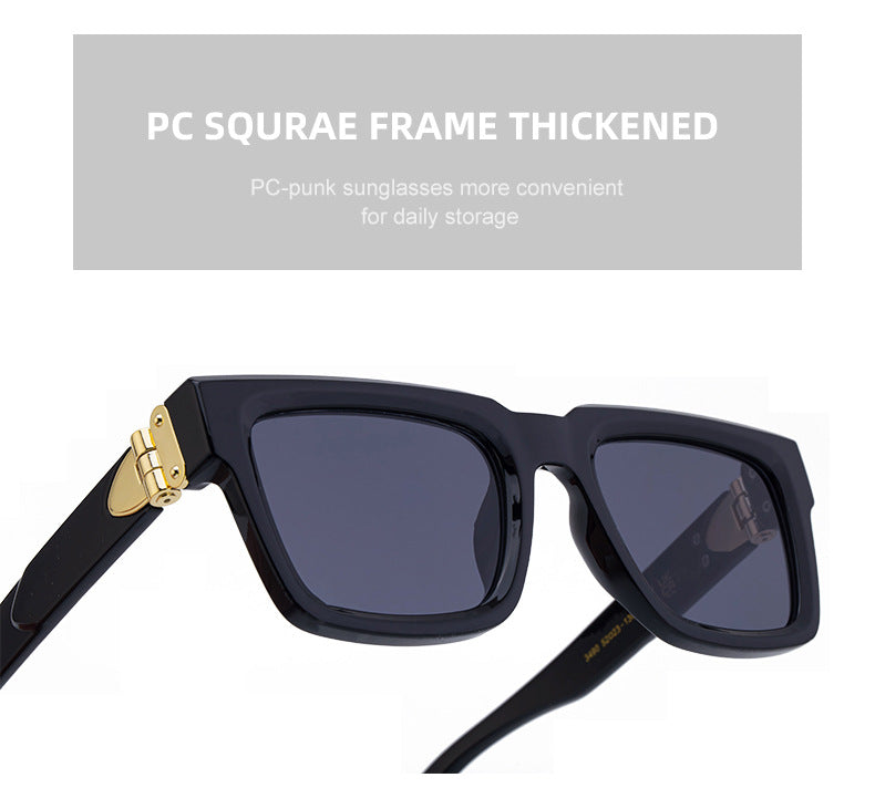 2025 New European and American Style Square Frame Sunglasses for Men High-end Feel 0k Rich Man Sunglasses Men Trendy sunglasses