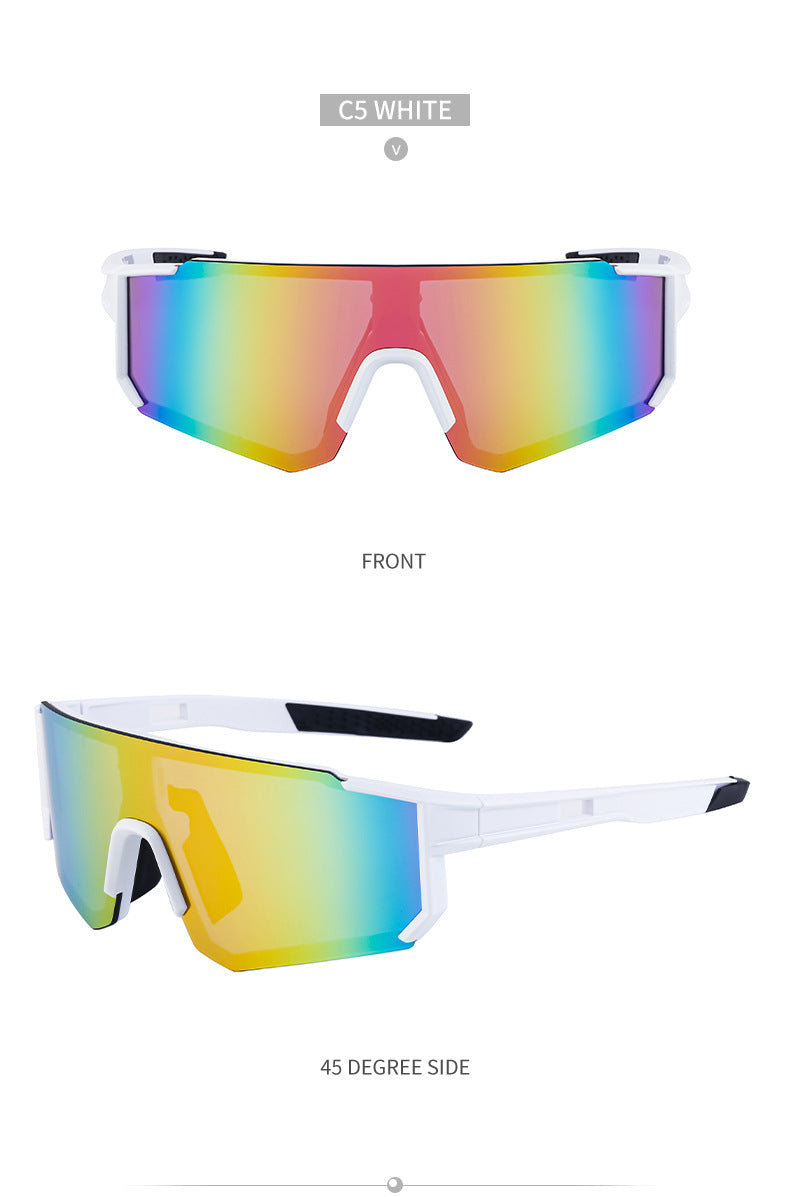 Cycling Goggles Colorful Outdoor Women's European and American One-piece Sunglasses Windproof Skiing Sports Sunscreen Sunglasses Men
