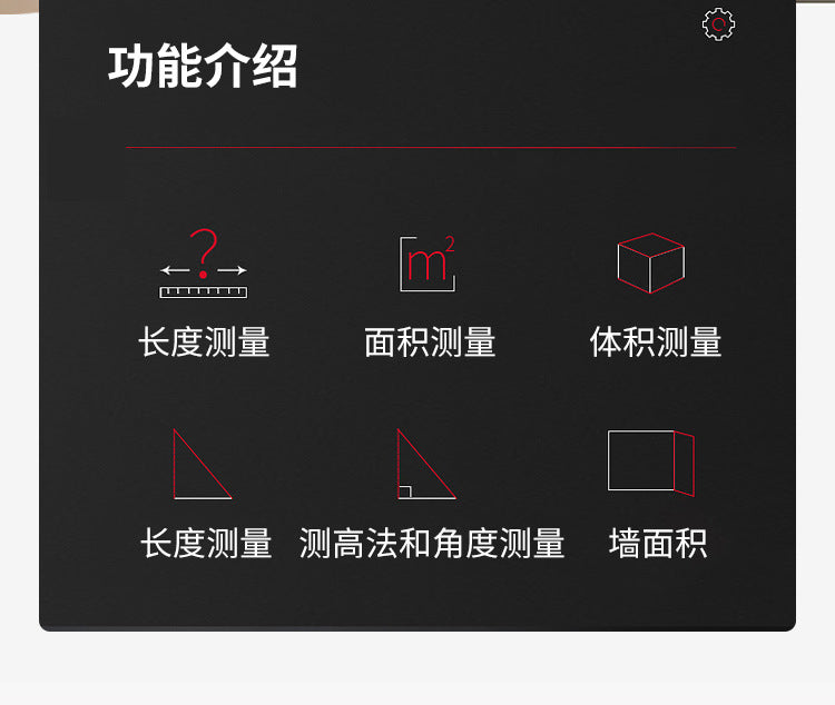 Handheld Laser Distance Meter Infrared Measuring Ruler Electronic Ruler High Precision Room Measuring Instrument Distance Measuring Device T