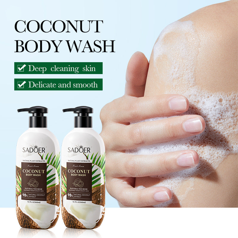 Full English Fruit Body Wash400ml SADOER Coconut Cleansing Avocado Shower Milk  Foreign Trade Wholesale