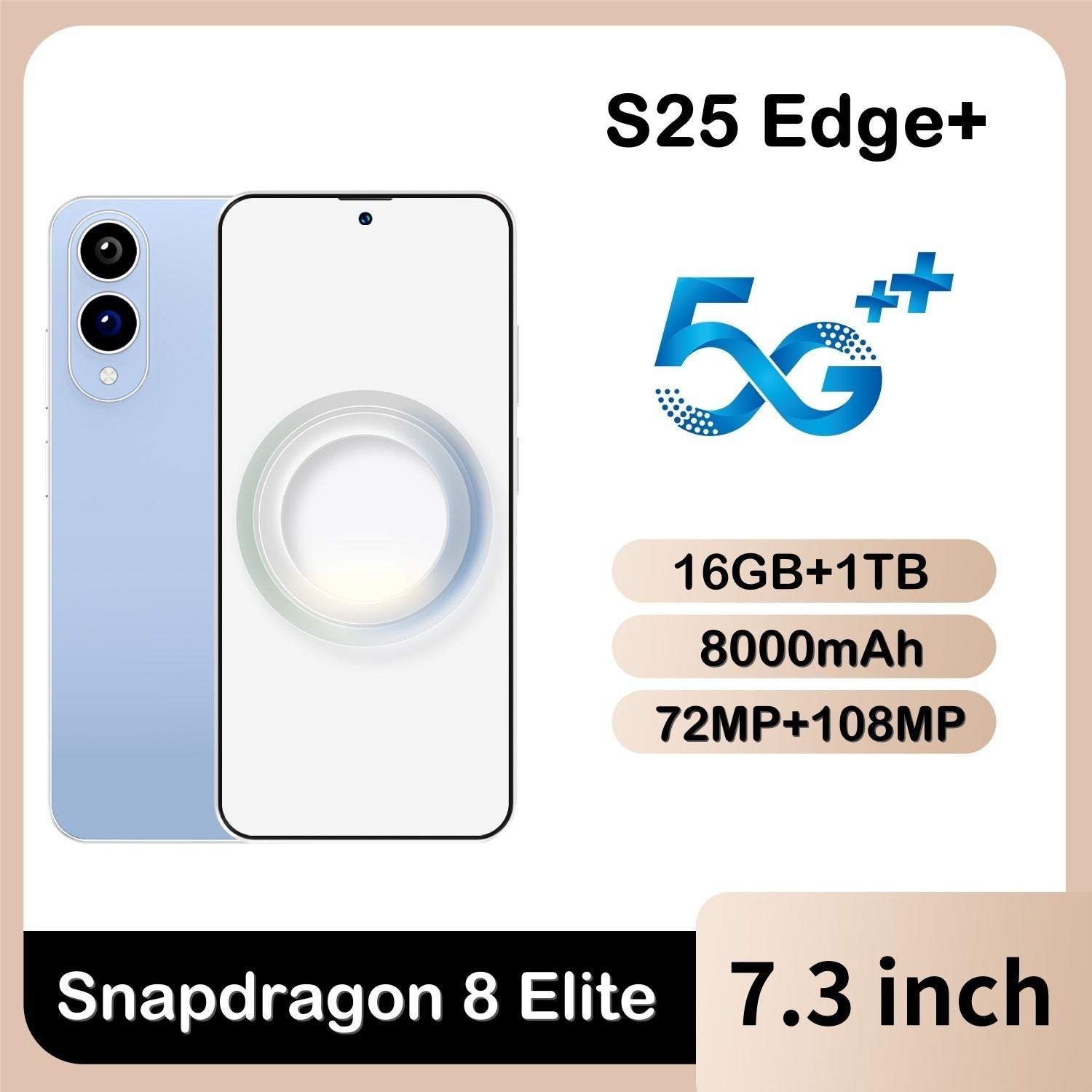 New Smartphone S25 Edge+Large Screen16+1T Smartphone Factory Price Wholesale(Popular)