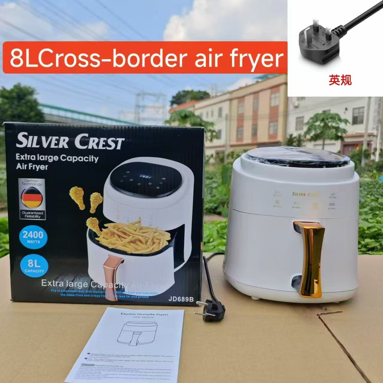 8LAir fryer Visual Touch Fryer Large Capacity Intelligent Fully Automatic Electric Fryer French Fries Oven Machine