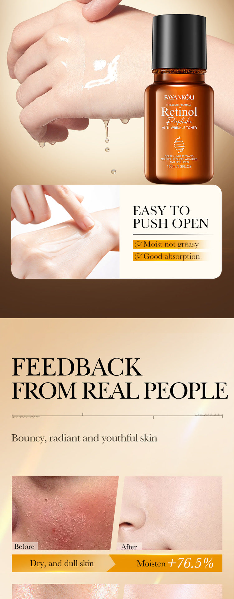 Full English Retinol Peptide Skincare Series  FAYANKOU Amino Acid Facial Cleanser  Wholesale