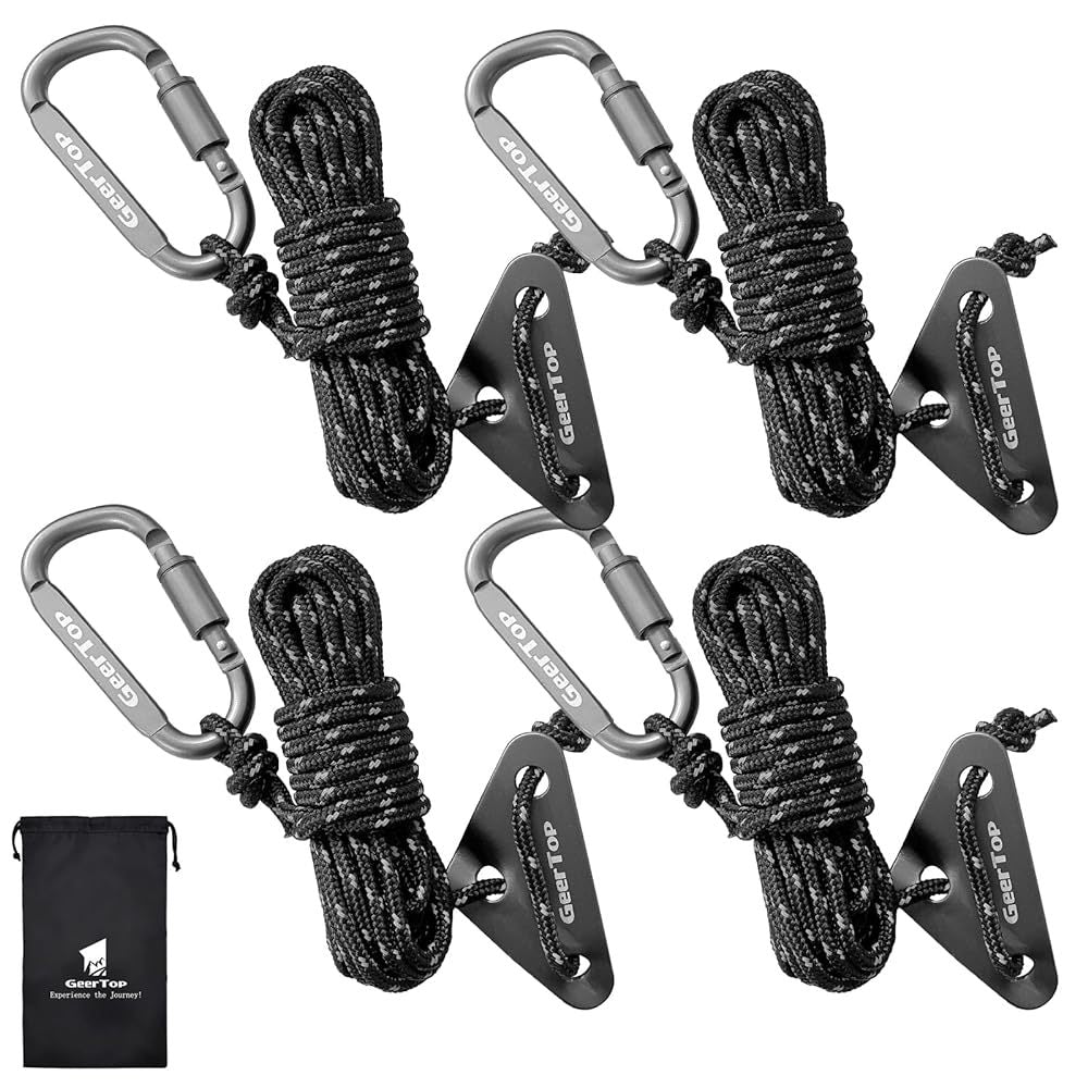 Outdoor Tent Canopy Rope Buckle Pull Rope Accessories Aluminum Alloy Triangle Wind Rope Buckle Mountaineering Adjustment Buckle Camping Accessories