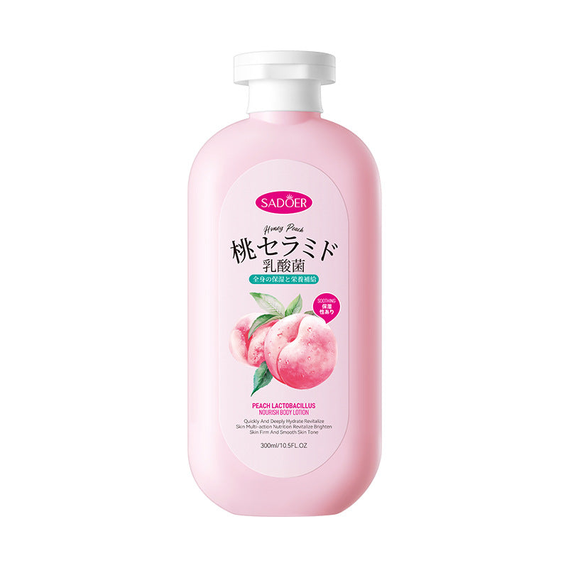 Peach Lactobacillus Body Lotion SADOER Autumn and winter moisturizing body cream cross-border foreign trade wholesale