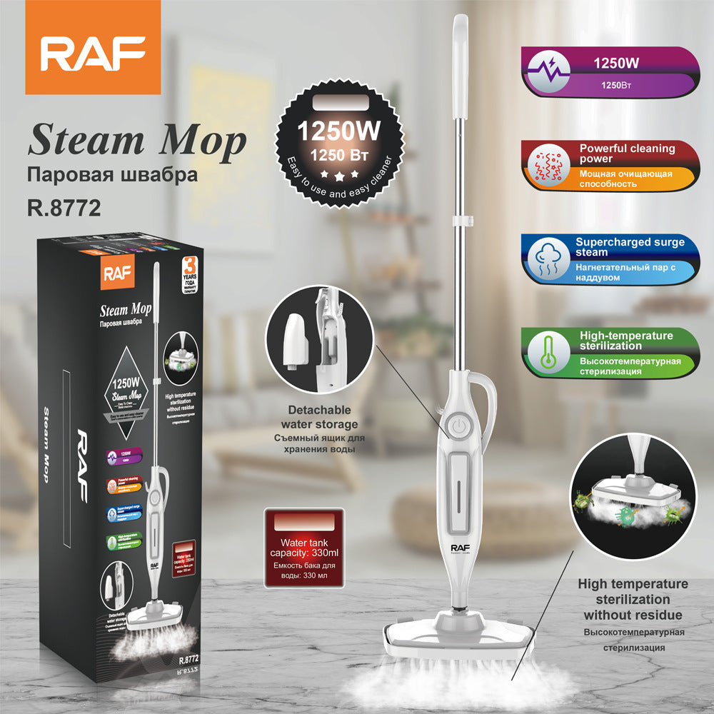 RAF European Standard Household Handheld High-Power Ten-in-One Portable High Suction Wired Steam Mop R8772