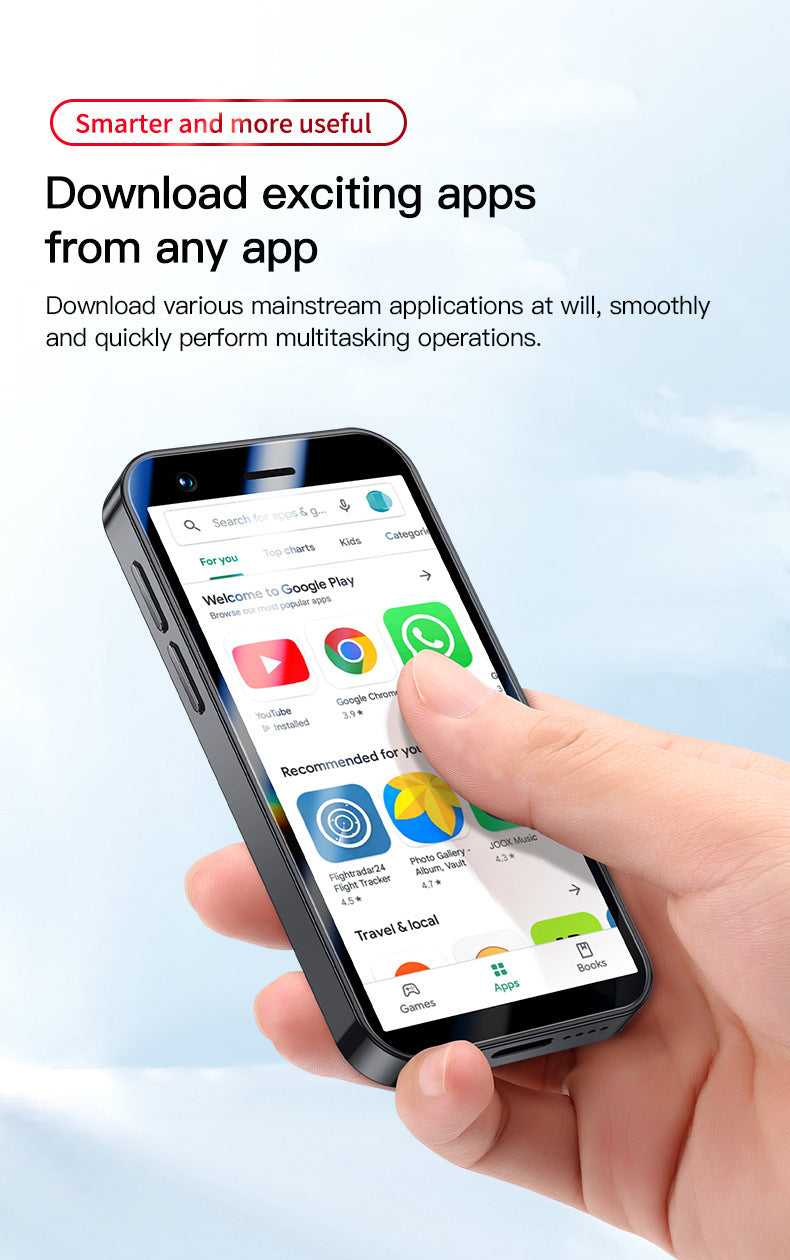 Hot Sale F8 Pro Mini Mobile Phone Dual Sim Quad Core Google Store Android Smart Small Phone(Popular)