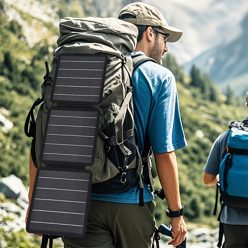 Factory Direct Sale 15W Monocrystalline 70% off Pack Dual Output Port Outdoor Portable Emergency Solar Charging Panel Waterproof Durable