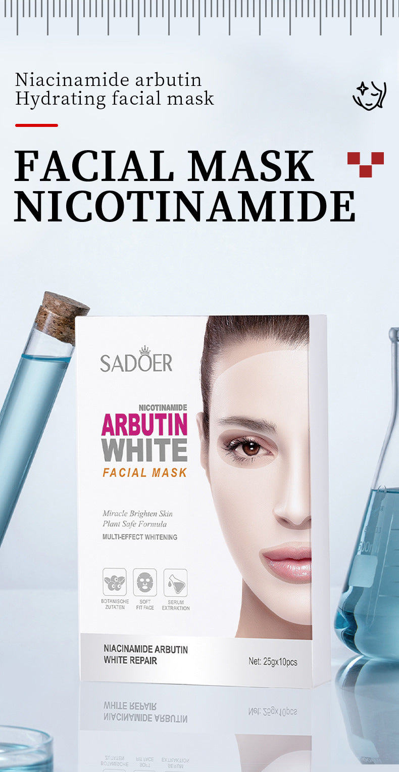 Full English Niacinamide Arbutin Set SADOER Whitening, hydrating, and moisturizing skincare products  wholesale