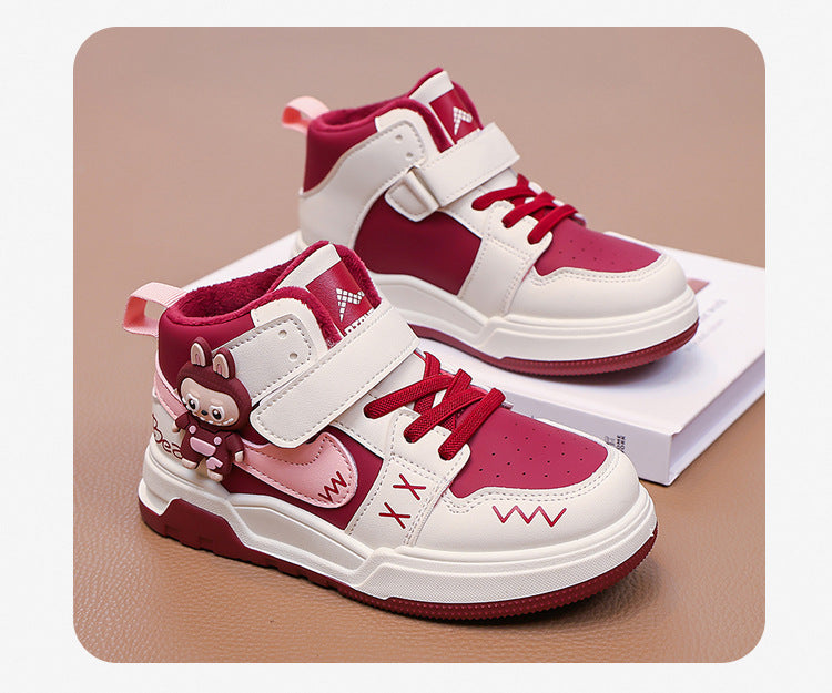 Fashion Doll Labubu Girls' Shoes Princess Shoes2025New Autumn Children's Soft Sole Casual Sports Shoes