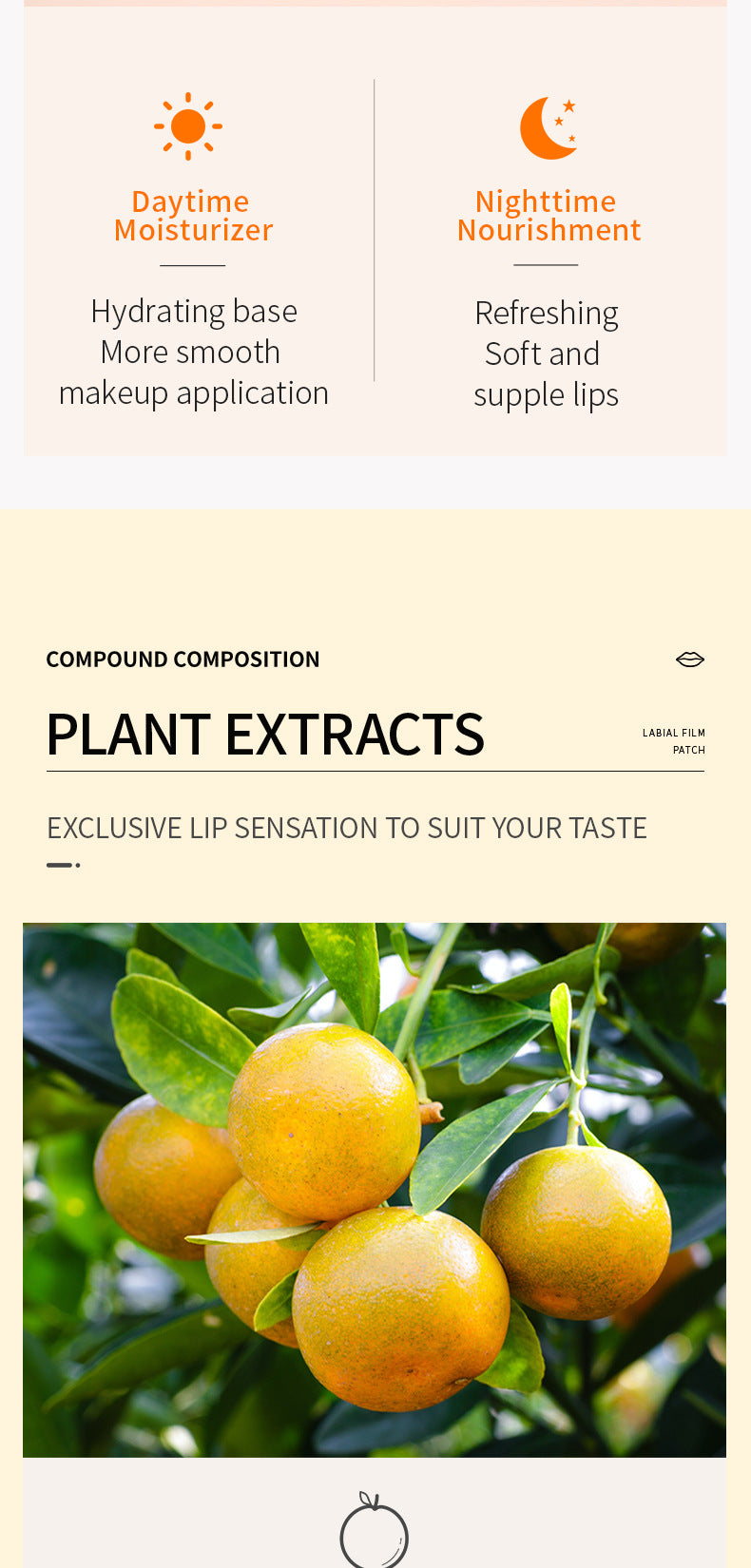 Orange Moisturizing Lip Mask SADOER Moisturizing lips anti-chapped lip mask cross-border foreign trade wholesale