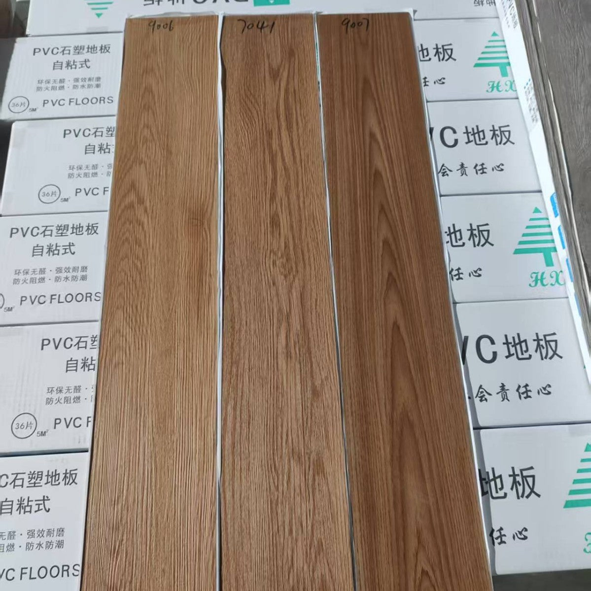 pvc Commercial Thickened Wood Grain Flooring Renovation Bedroom Cement Floor Tile Stone Grain Imitation Tile