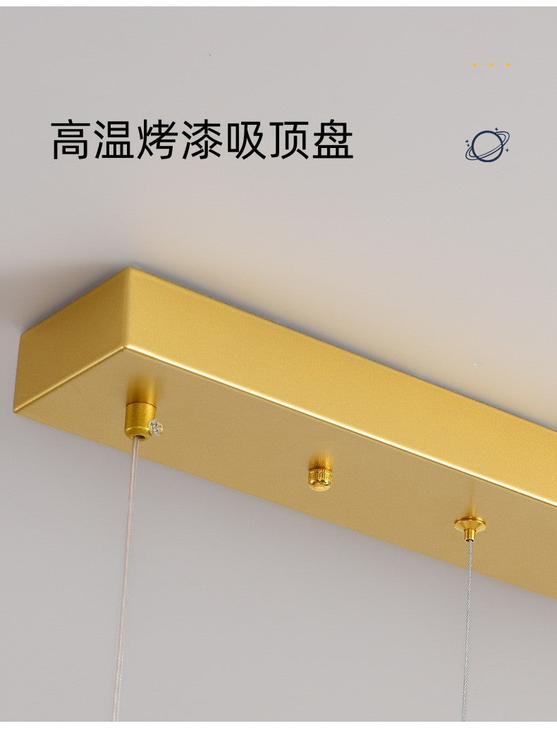 Restaurant Pendant Light Luxury Dining Room Table Bar Counter Lighting Modern Minimalist Moon Lamp Minimalist Long Strip Restaurant Light