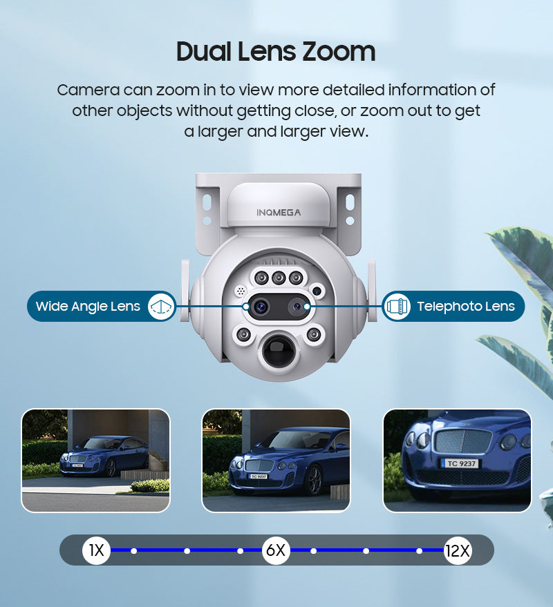 4G Solar Camera Camera6MP High Definition Full Color Camera122x Zoom Outdoor Surveillance Dome Camera