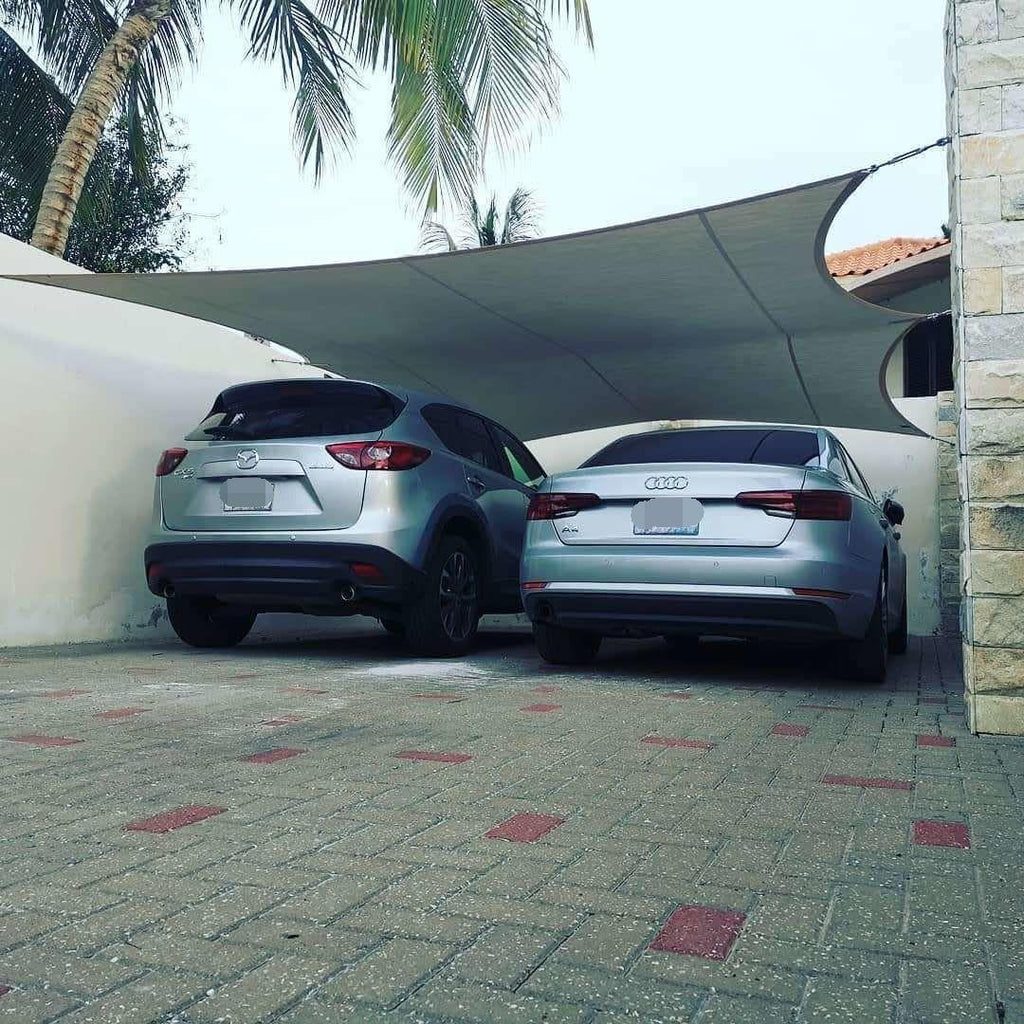 Outdoor Sunshade Sail Thickened Polyester Oxford Cloth Waterproof Courtyard Sunshade Canopy Rainproof Thickened