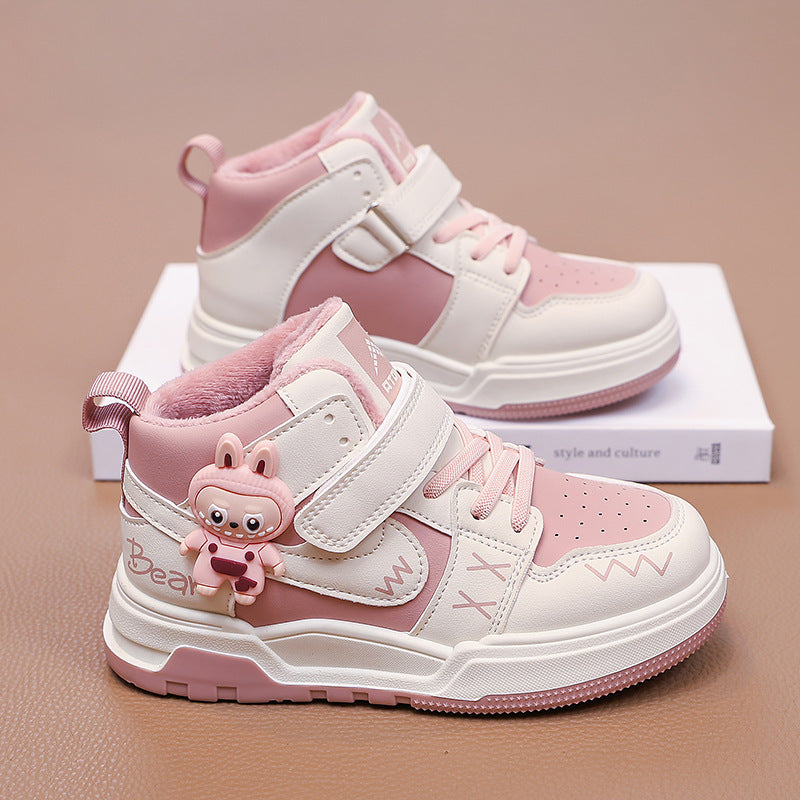 Fashion Doll Labubu Girls' Shoes Princess Shoes2025New Autumn Children's Soft Sole Casual Sports Shoes