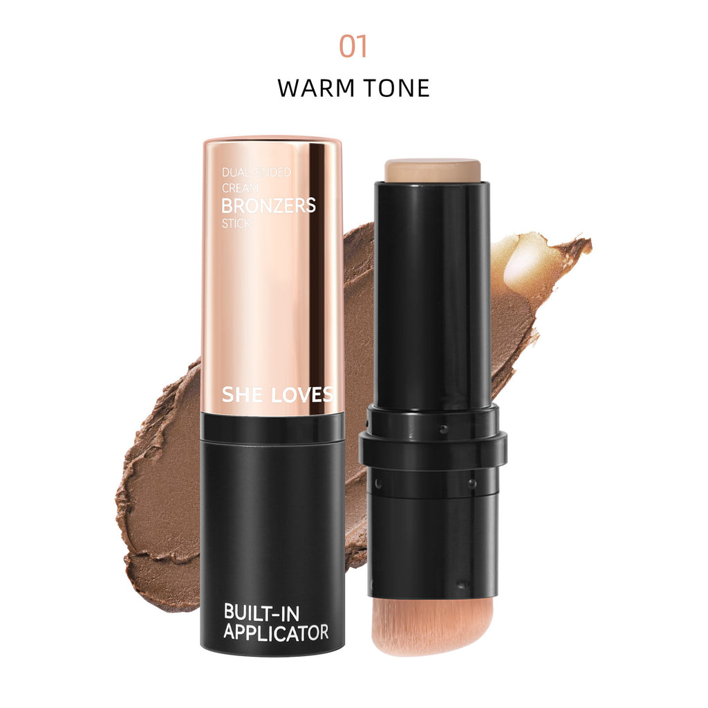 Bronzers Double-Ended Shadow Contour Stick Cheek Contour Modification Multi-Purpose Makeup Highlight Bronze Stick