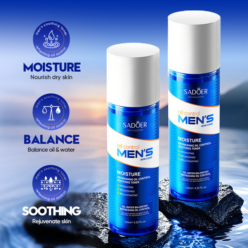 Cross-border toner120ml Men's Refreshing Oil Control Hydrating Moisturizing Water Cross-Border Wholesale