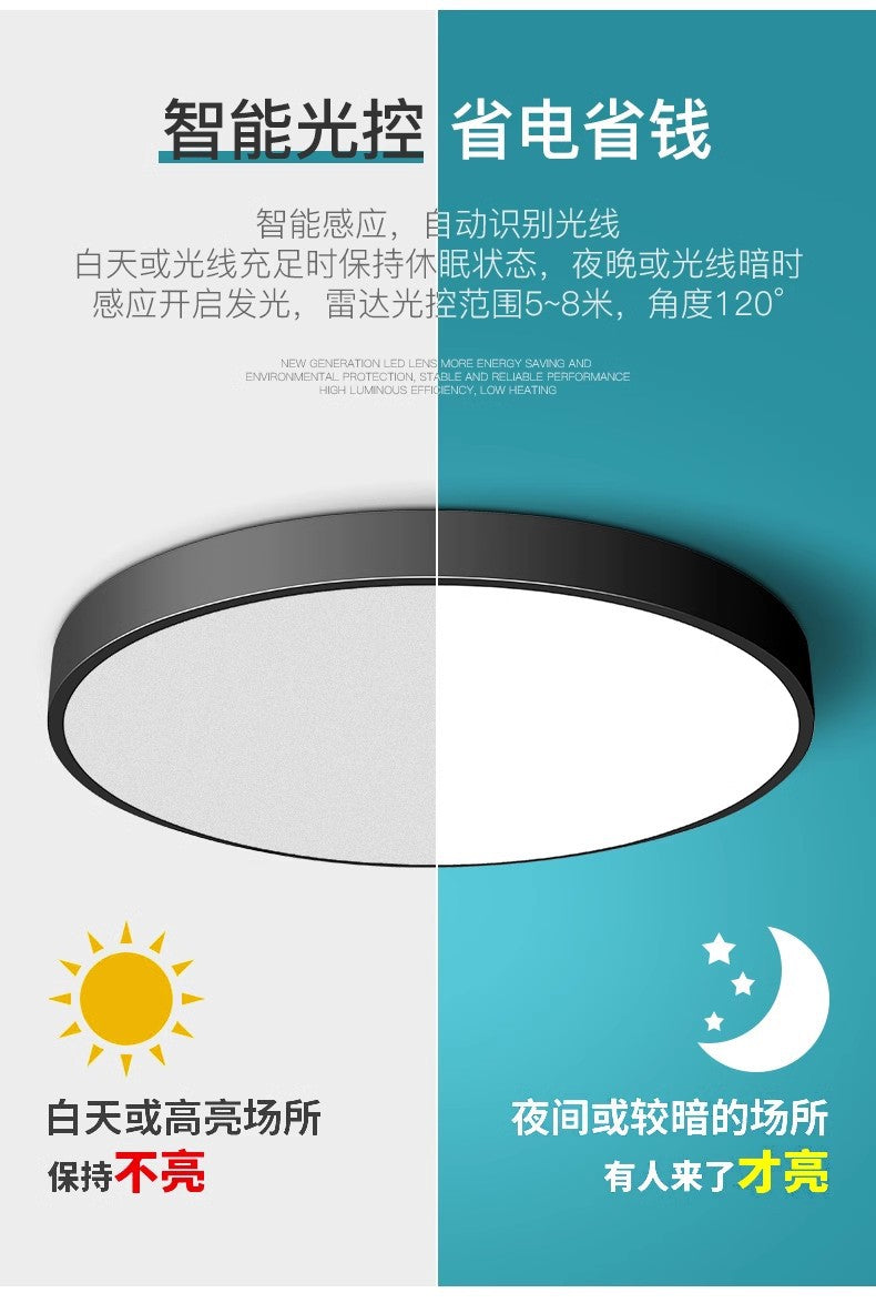 Smart Ceiling Light LED Aisle Corridor Lighting Stair Light Entryway Voice-Controlled Light Radar Human Body Sensor Light