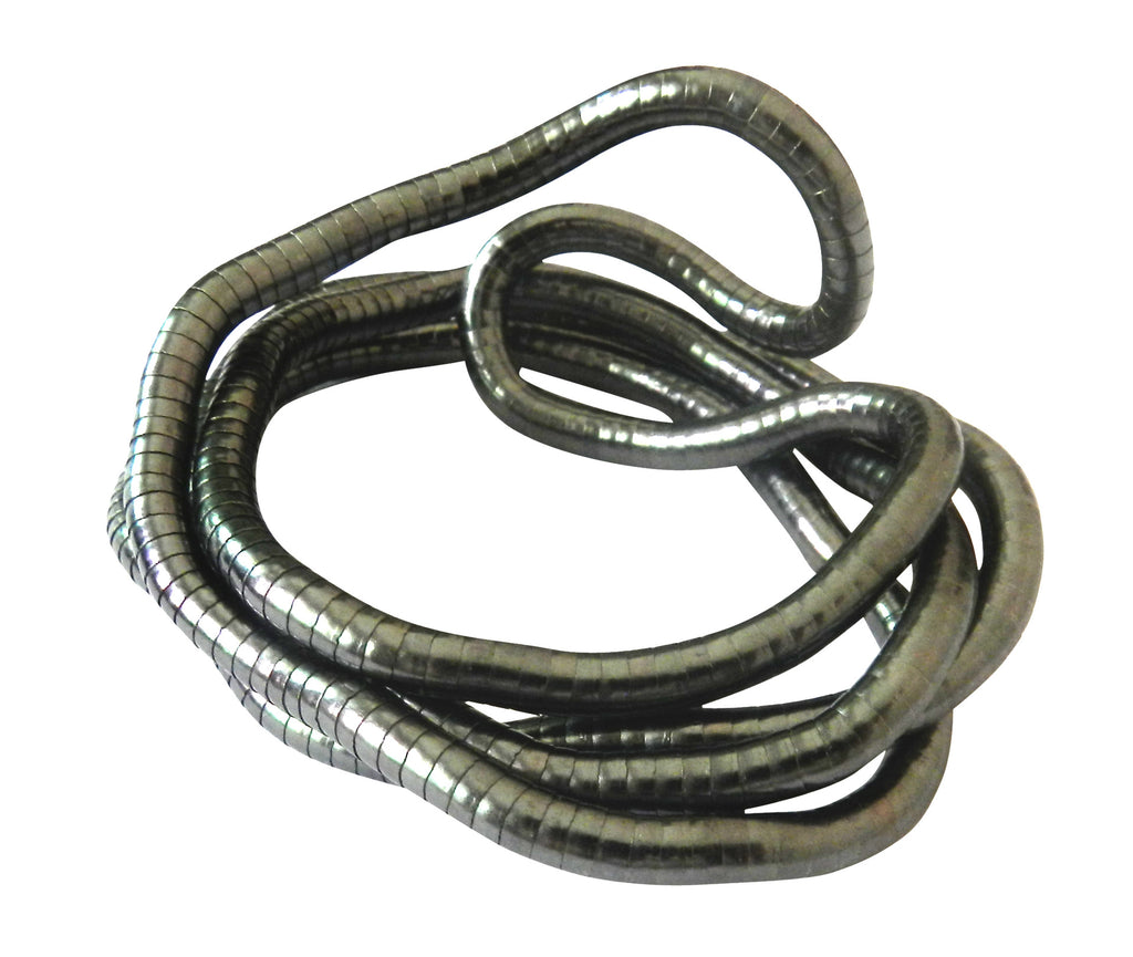 Wrapped Snake Necklace Without Head and Tail90cm White K Iron-plated Irregular Snake Year Necklace Flexible Bendable Snake Bone Necklace