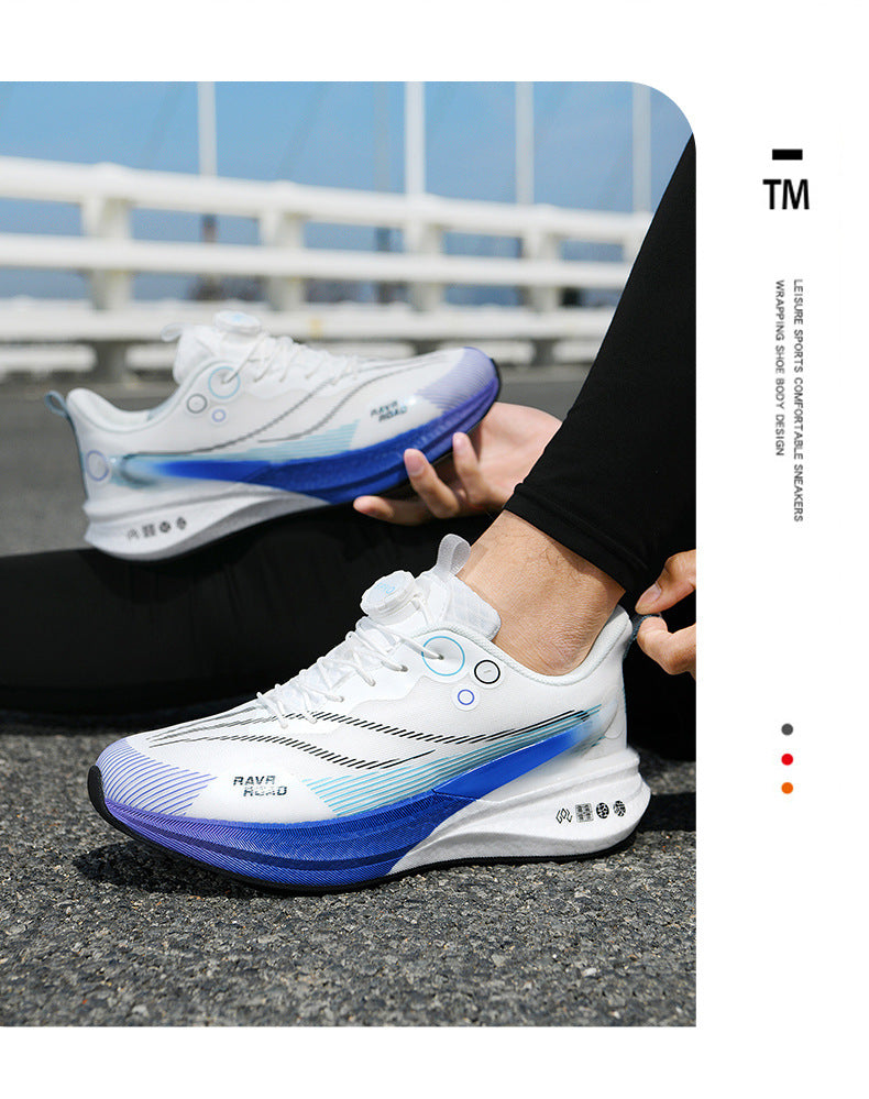 Red Rabbit8PRO Full-length Carbon Plate Men's and Women's Youth Racing Breathable Mesh Running Shoes Rotating Buckle Shock-absorbing Sports Shoes