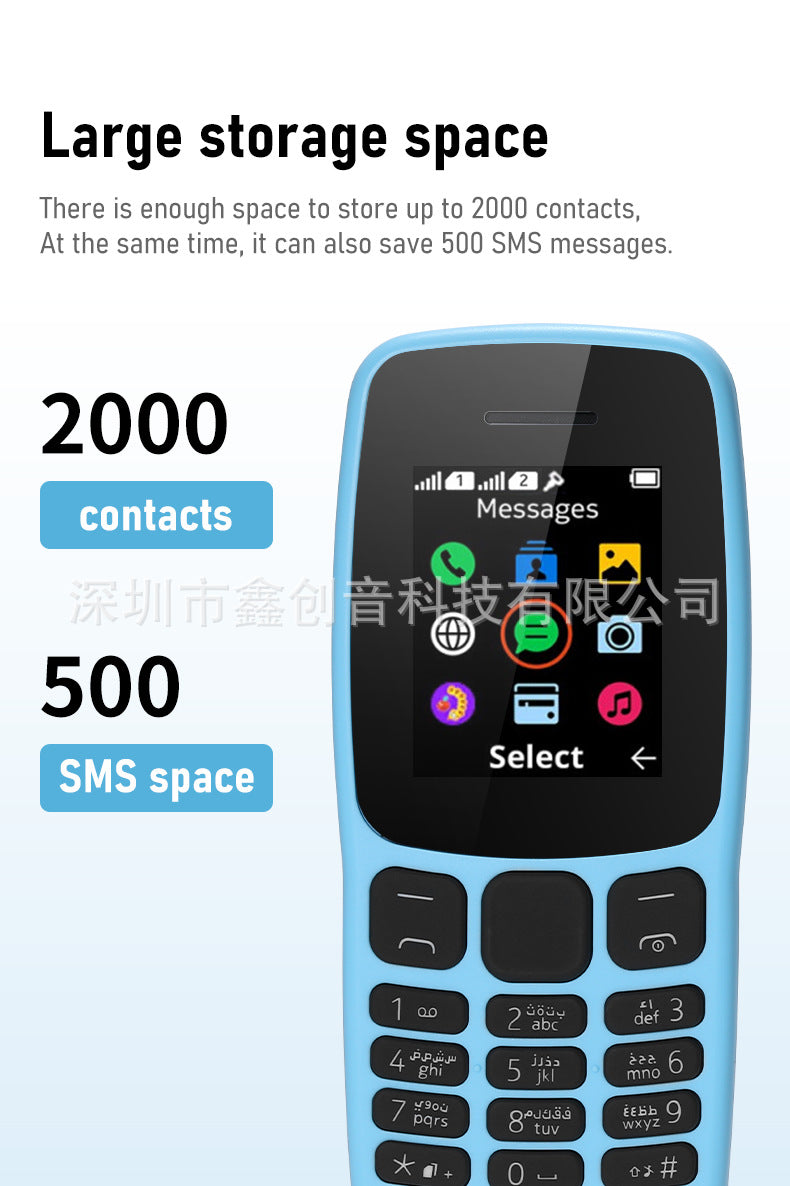 TK Straight Button Telephone106Feature Phone105Low-end Senior Phone with Multiple SIM Slots2G Hot-Selling Mobile Phone GM