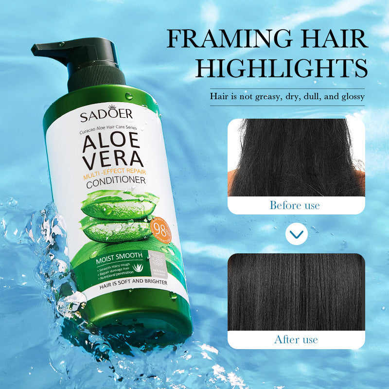 Aloe Vera Conditioner500ml SADOER Multi-effect Frizz Improvement Large Capacity Cross-border Wholesale