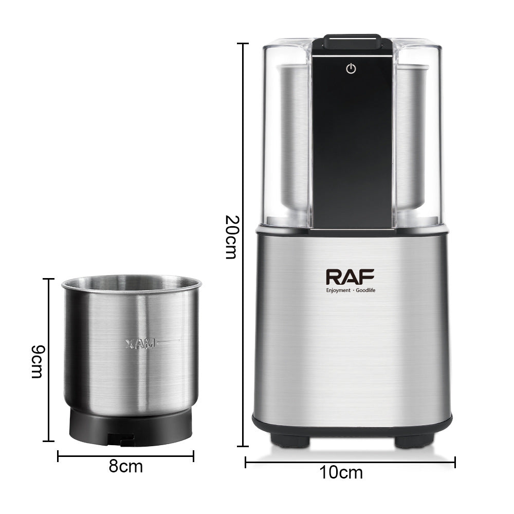 RAF Home Use Lightweight Grinding Cup Electric Coffee Grinder 2-in-1 Portable Coffee Bean Grinder R.7130