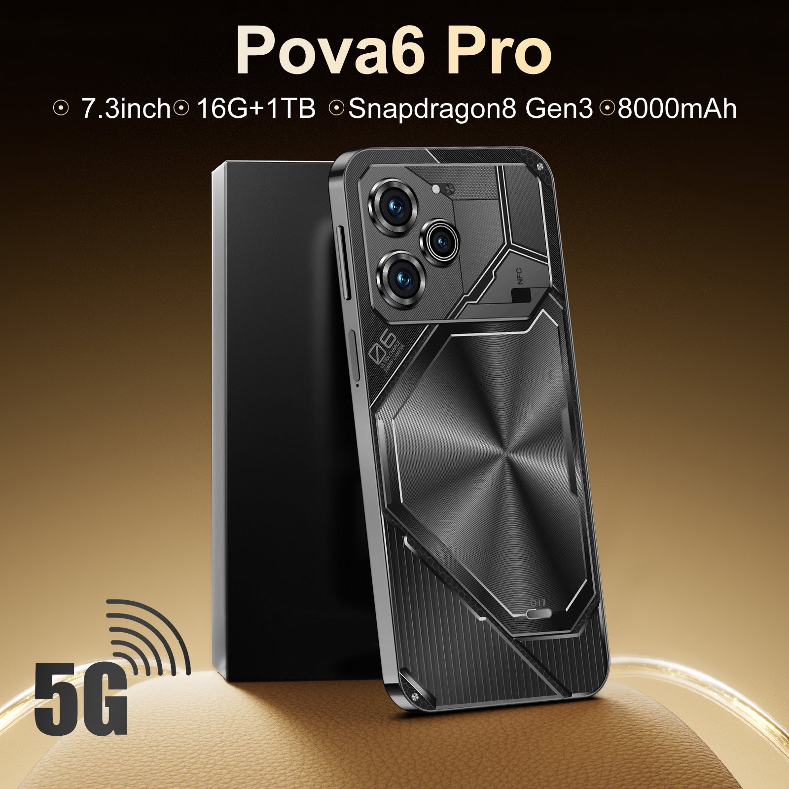 Hot-selling Mobile Phones Pova6 Pro Android Large Screen16+1T Smartphone In Stock Factory Price(Popular)