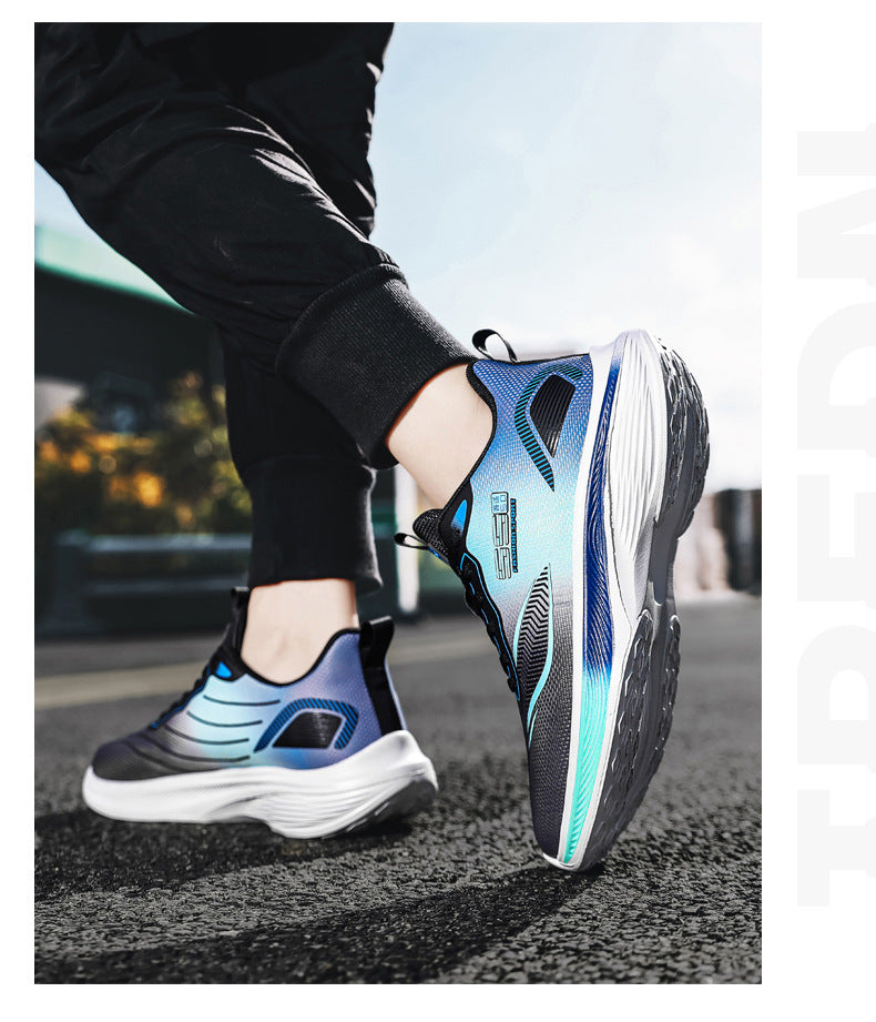 Autumn New Men's Mesh Breathable Sports Casual Running Shoes Ultra-light Thick-soled Non-slip Trendy Fashion Men's Shoes