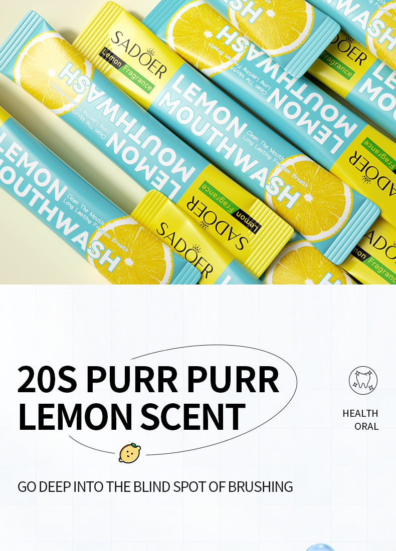 H Full English Mouthwash Box Set SADOER Disposable Portable Oral Cleaning  Wholesale