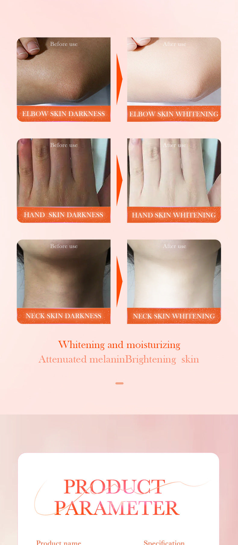 Full English Joint Whitening and Dark Spot Removal Serum50ml SADOER Enhance Beauty Whitening Body  Wholesale