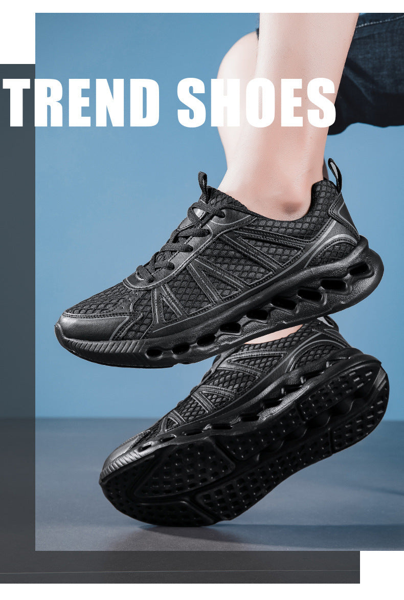 New Men's Running Shoes Large Size Mesh Breathable Casual EVA Lightweight cushioning rebound city commuter shoes