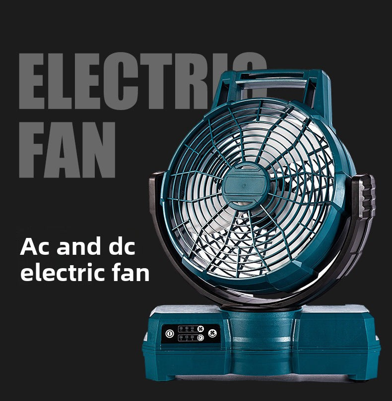 MT Lithium Battery Fan Rechargeable Dual-use Home Car Outdoor Portable Three-speed Shaking Head Floor Fan Wholesale
