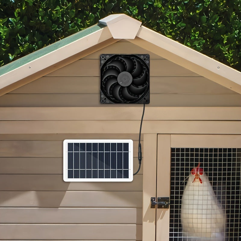 Direct Sales Solar Panel Exhaust Fan Portable Energy-Saving Solar Exhaust Fan Chicken House Deodorization Exhaust Ventilation
