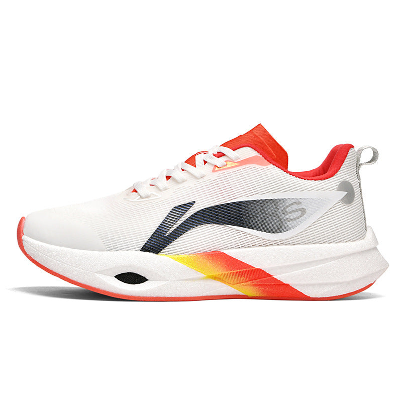 Autumn and Winter New Style Wind Chasing por Double Mesh Real Explosive Carbon Plate Rebound Cushioning Running Shoes Student Racing Training Sports Shoes