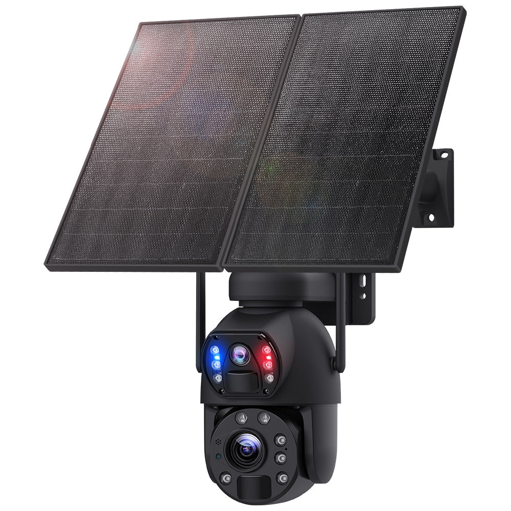 Dual Lens Dual Screen20Zoom7*24Solar Energy20W Hd600MP Metal Housing for Surveillance Camera