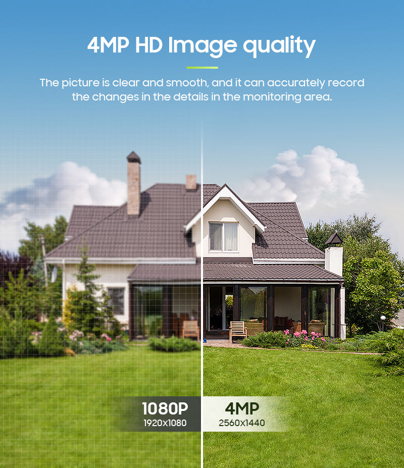 4G Solar HD400Megapixel outdoor courtyard surveillance camera with infrared night vision PIR Detection
