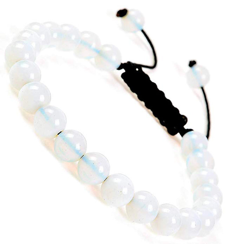 AliExpress Natural Tiger Eye Stone Bracelet Agate Couple Woven Bracelet Peacock Stone Woven Bracelet