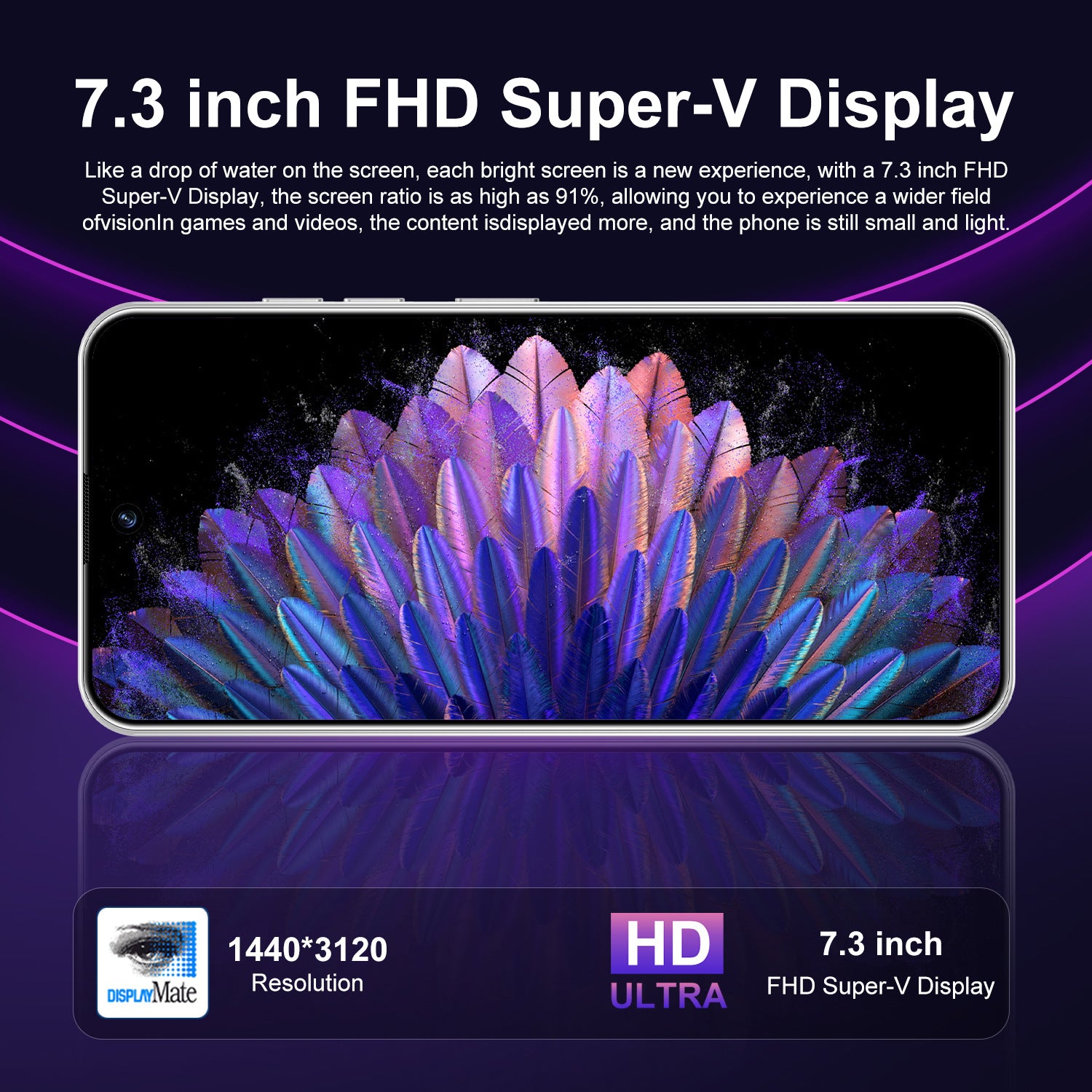 New X8 Ultra Android Smartphone7.3Large Screen with Perforations16+1T E-commerce available
