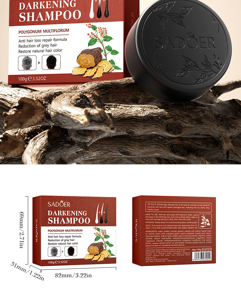 Full English Polygonum Multiflorum Hair Soap SADOER Repair Natural Hair Care Conditioner  Wholesale