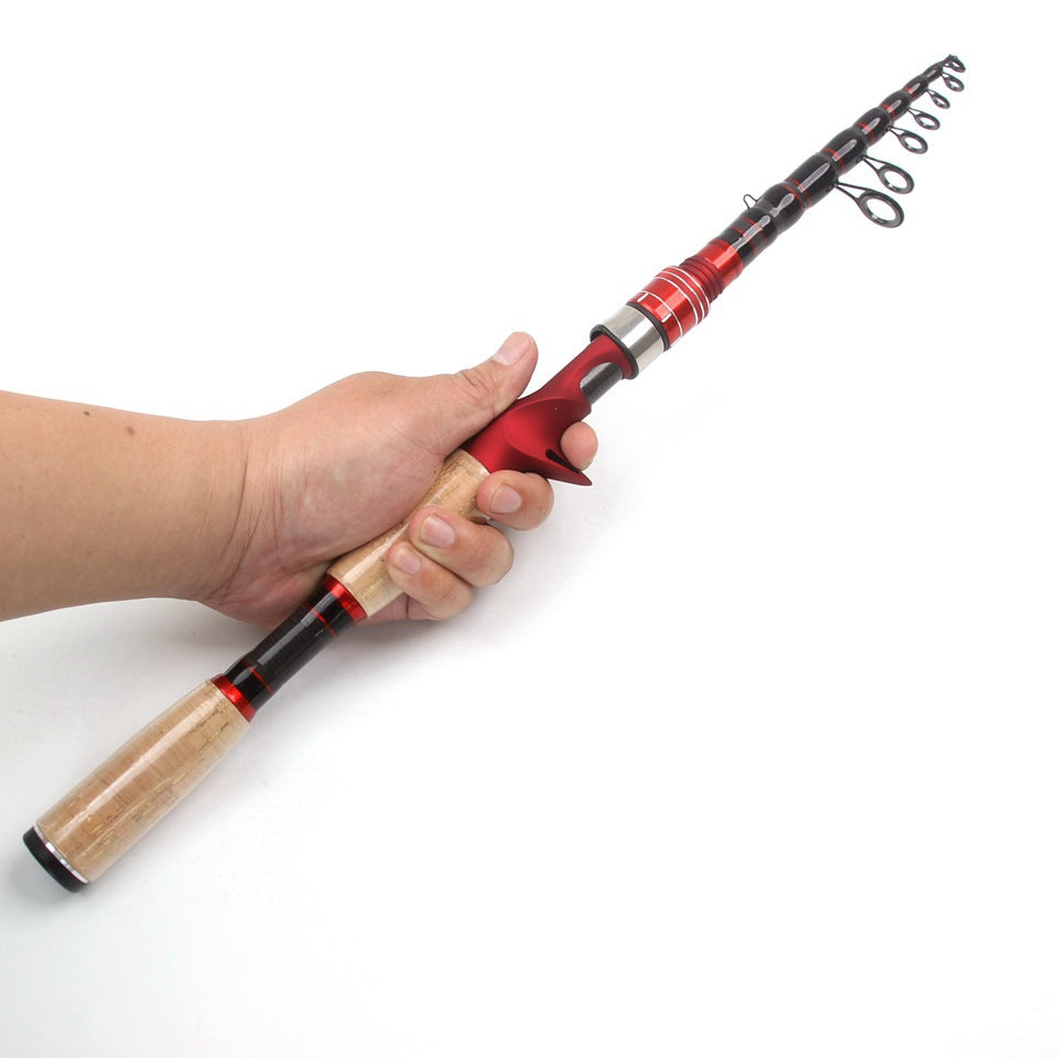 Ultra Short Ultra Light Portable Fishing Rod Carbon Fiber Telescopic Lure Rod Vibration Style Fashionable Lure Rod Lightweight Casting Small Sea Rod