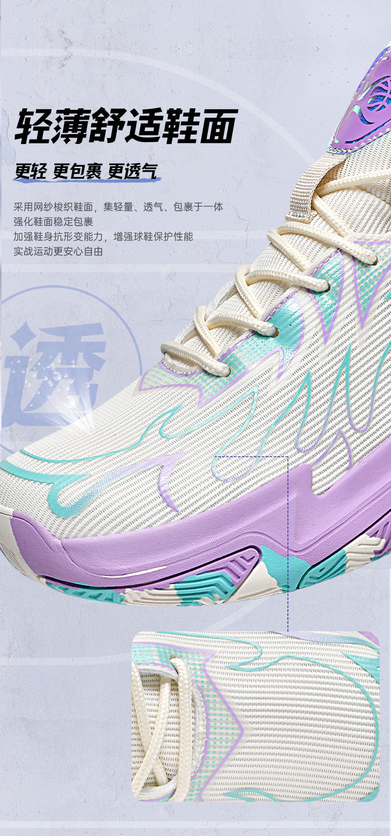 Basketball shoes for men and women, mesh breathable, non-slip, wear-resistant, shock-absorbing sneakers for students and teenagers, professional training sports shoes