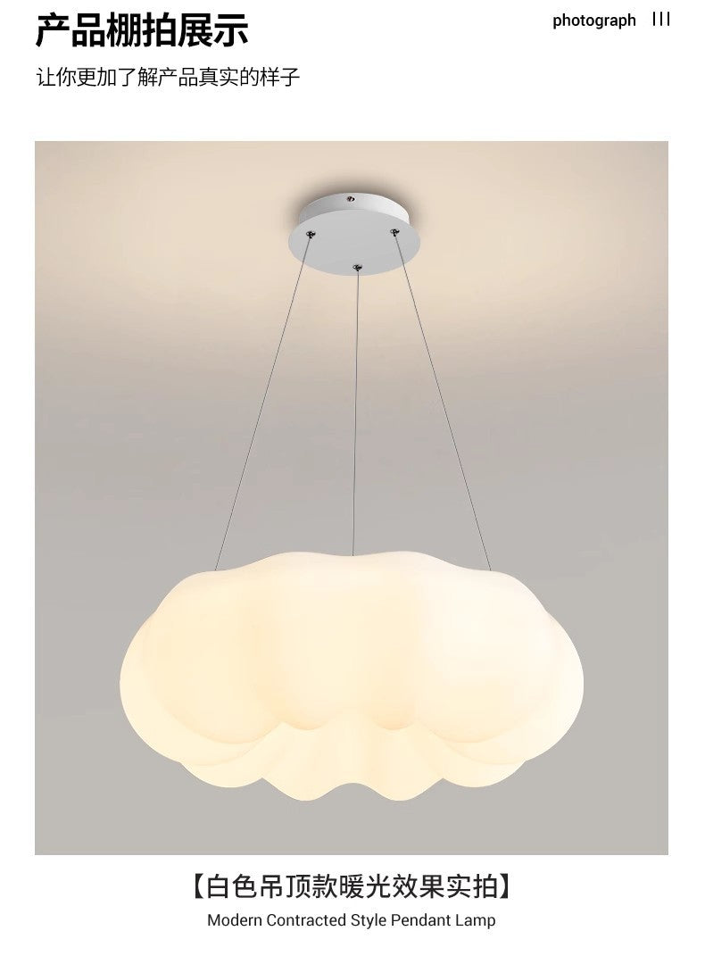 Pumpkin Ceiling Light Cream Style Creative Cloud Master Bedroom Light Round Kindergarten Princess Children's Room Light