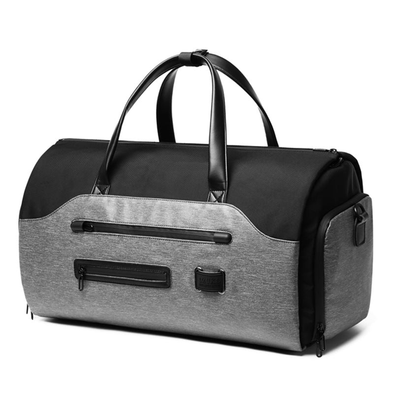 Men's Travel Bag Foldable Suit Gym Bag Large Capacity Multifunctional Waterproof Short Trip Handheld Shoulder Luggage Bag