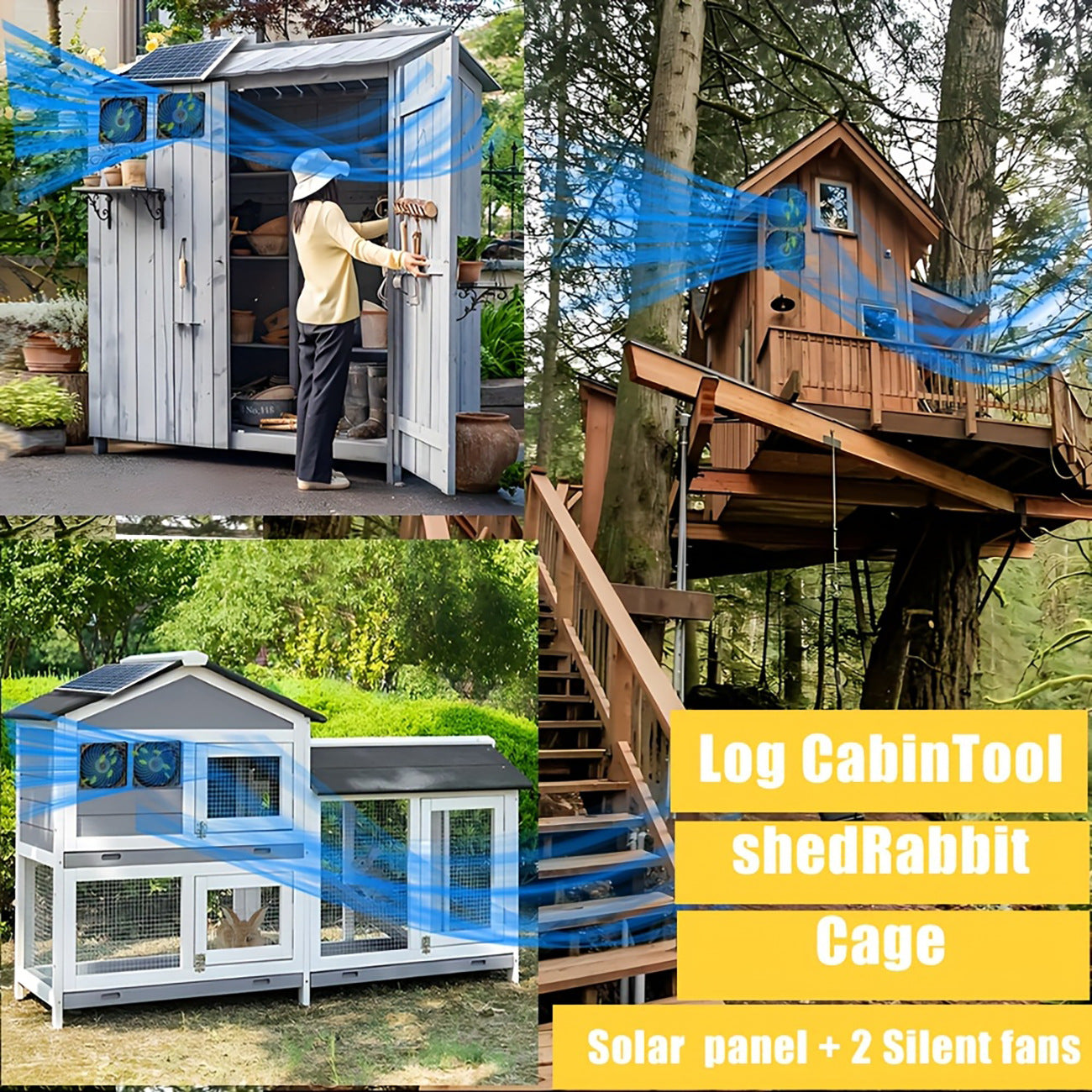 Exclusive Solar Ventilation Fan Exhaust Fan Solar Photovoltaic Pet House Ventilation Convection Cooling Blower