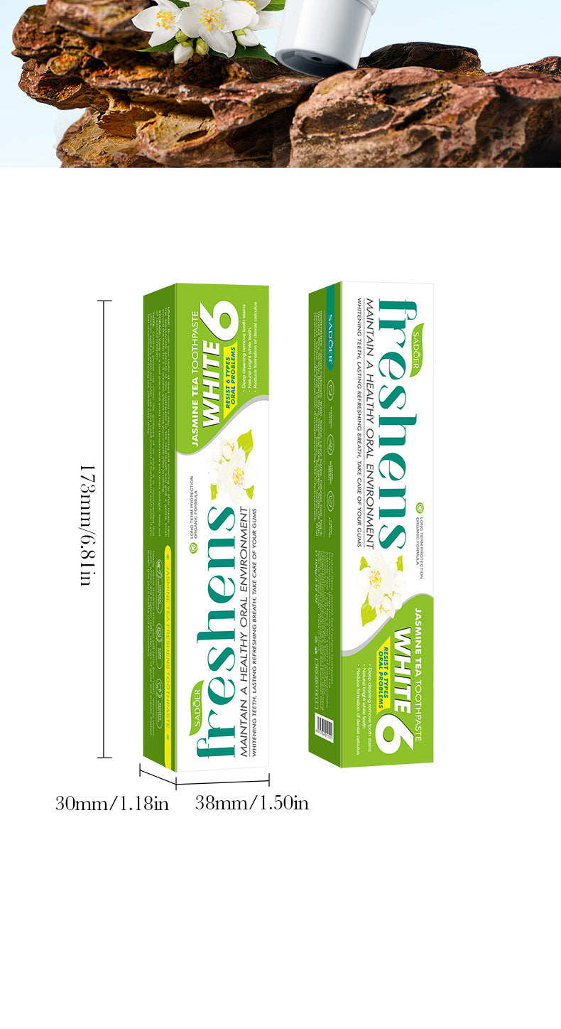 Full English Plant Fruit Probiotic Toothpaste SADOER Oral Whitening Teeth Gum Care Toothpaste  Wholesale