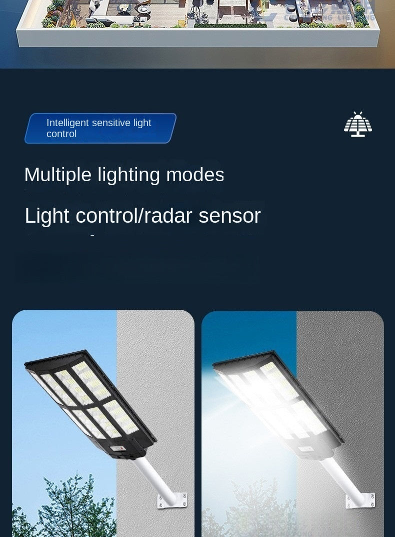 Integrated Solar Street Light Intelligent Waterproof Explosion Bright Household Garden Light ABS Shell Solar Lamp 8000W