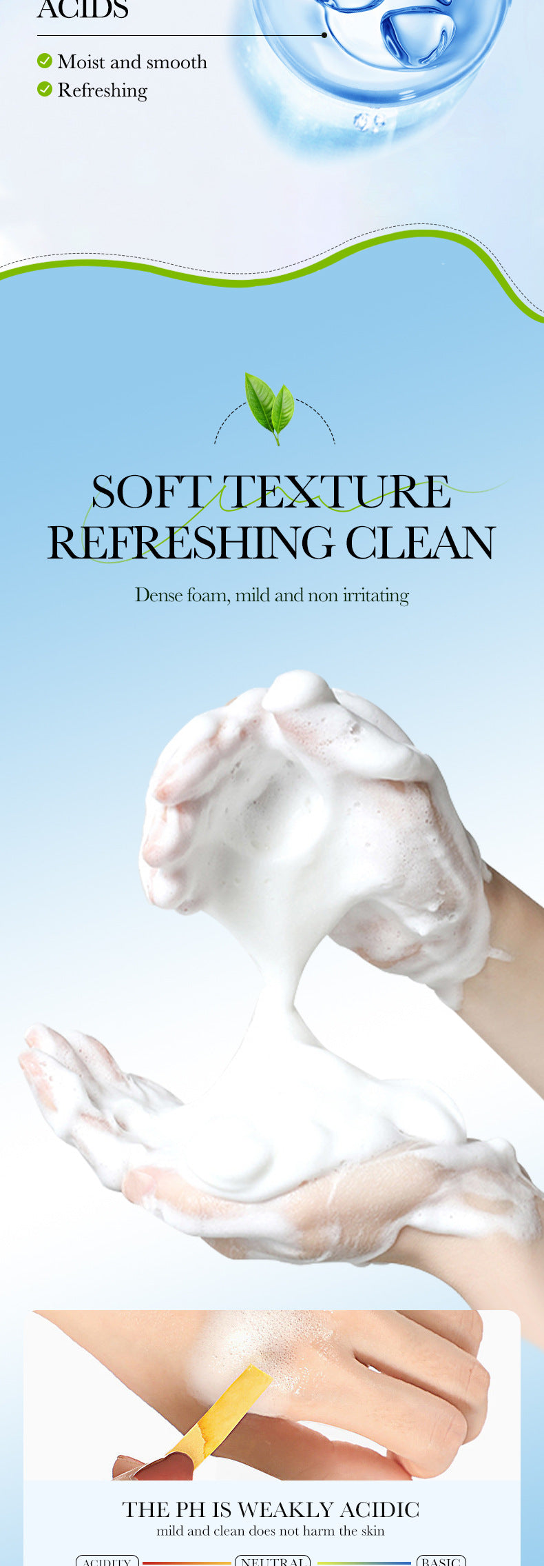 Full English Facial Cleanser150g SADOER Green Tea Cleansing Peach Moisturizing Cleanser  Wholesale