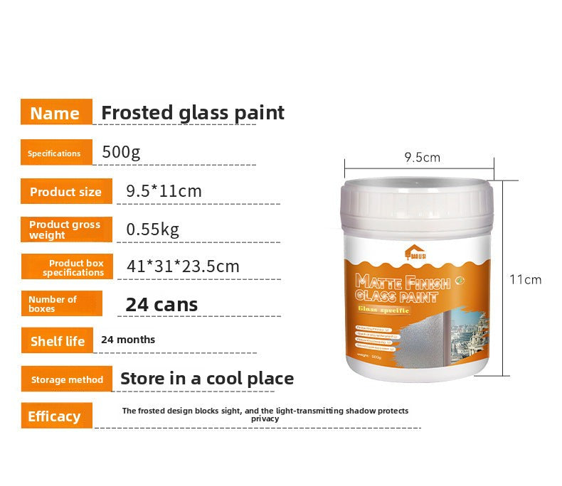 baolisi Glass Privacy Frosted Paint Translucent Non-See-Through Bathroom Office Privacy Blocking Matte Texture
